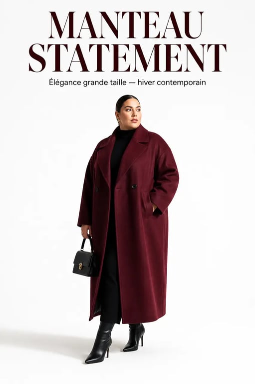 Manteau grande taille au style affirmé pour dynamiser une tenue