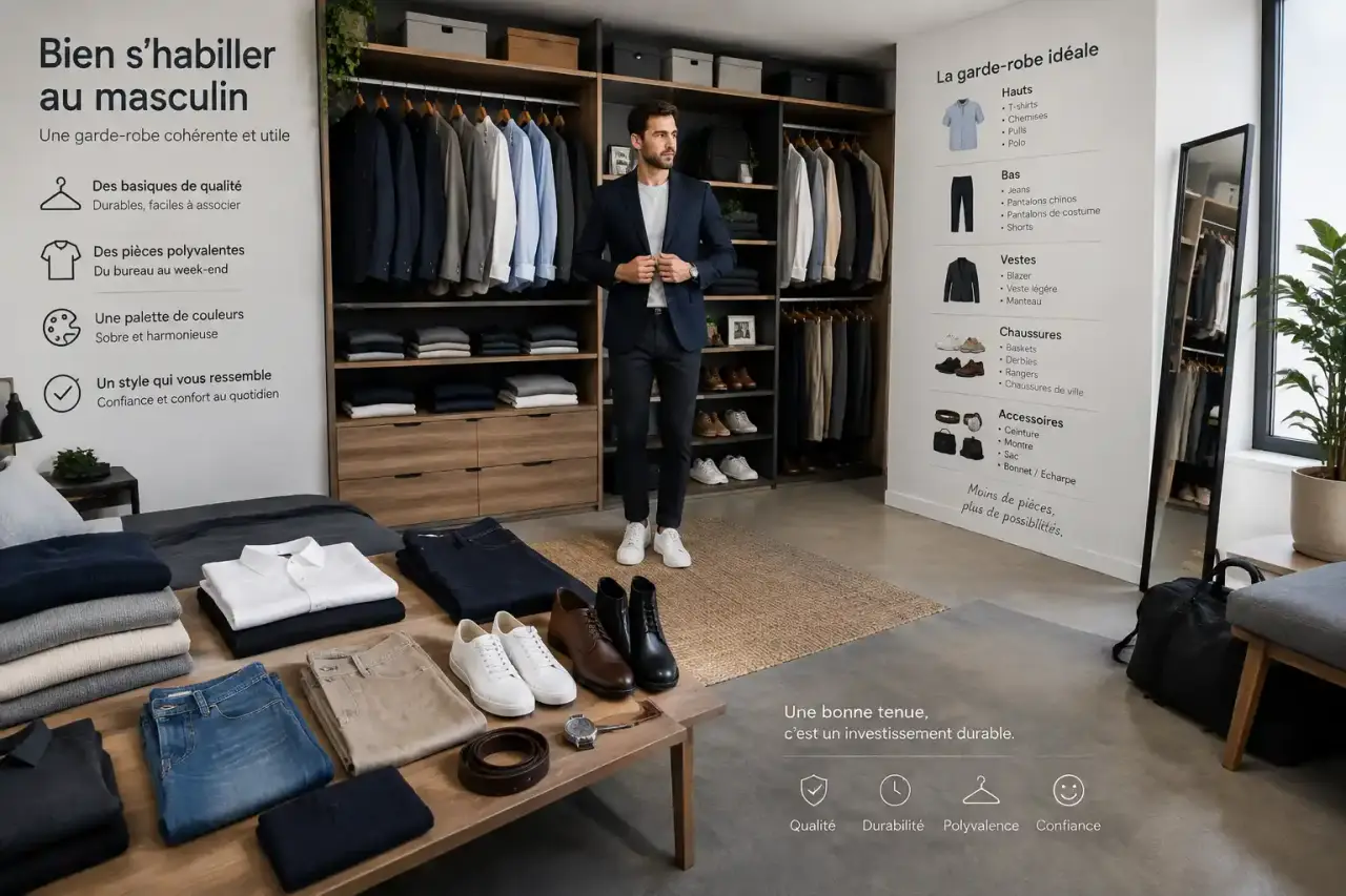 Bien s’habiller au masculin avec une garde-robe cohérente et utile