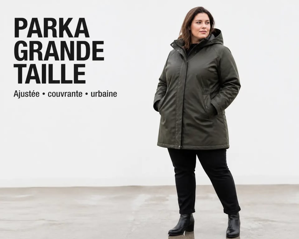 Parka manteau grande taille pratique et protectrice