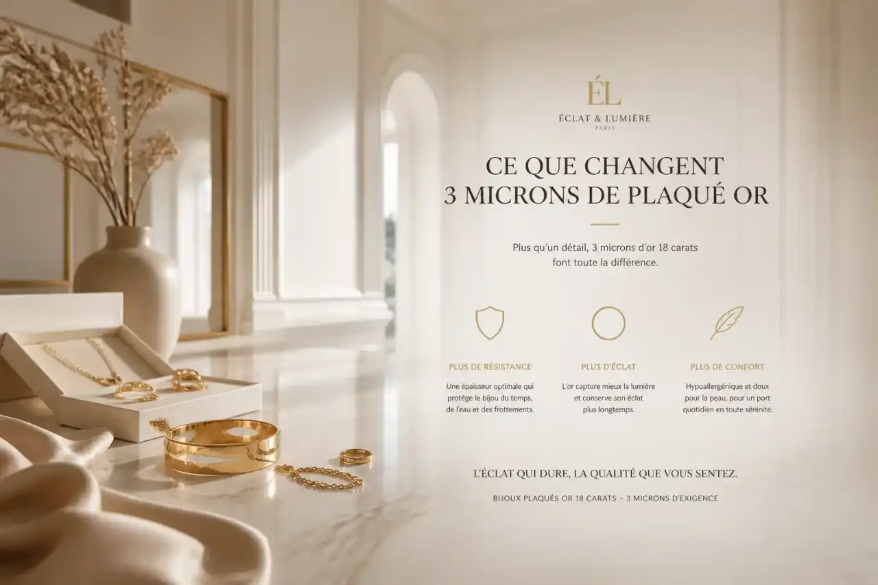 Marque de bijoux fantaisie haut de gamme : ce que changent 3 microns de plaqué or