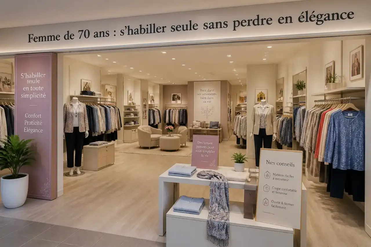 Magasin de vêtements pour femme de 70 ans : s'habiller seule sans perdre en élégance
