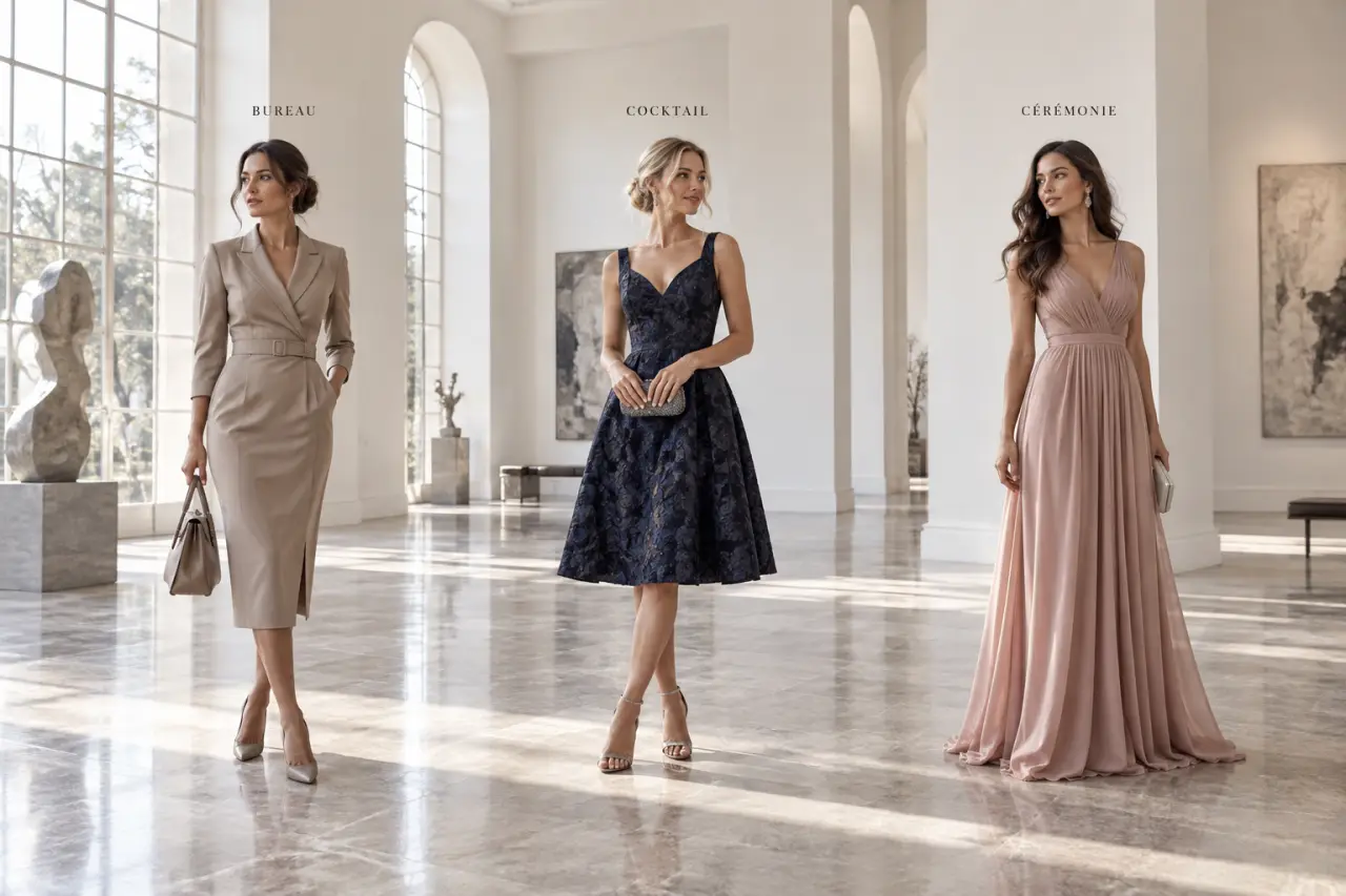 Robe habillée femme : quelle longueur choisir pour le bureau, un cocktail ou une cérémonie ?