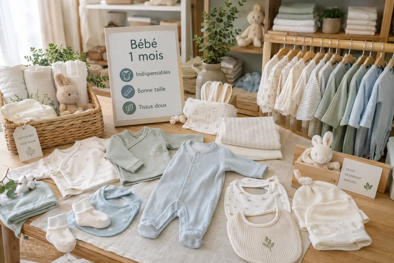 Vêtement pour bébé 1 mois : les indispensables, la bonne taille et les bons tissus